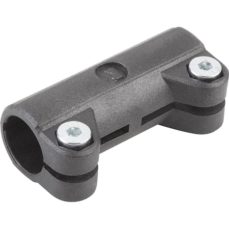 Tube Clamp Straight L=95 Thermoplastic, Comp:Steel, A=30